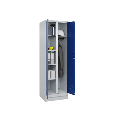 Spind Classic PLUS enzianblau, lichtgrau 080620-20 S10003, 1 Schließfach 60,0 x 50,0 x 195,0 cm